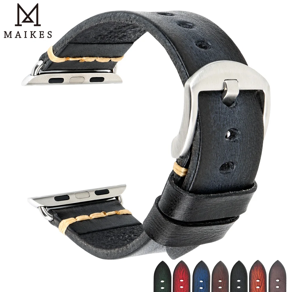 Ремешок из натуральной коровьей кожи для apple watch band 38 мм 40 сменный Браслет