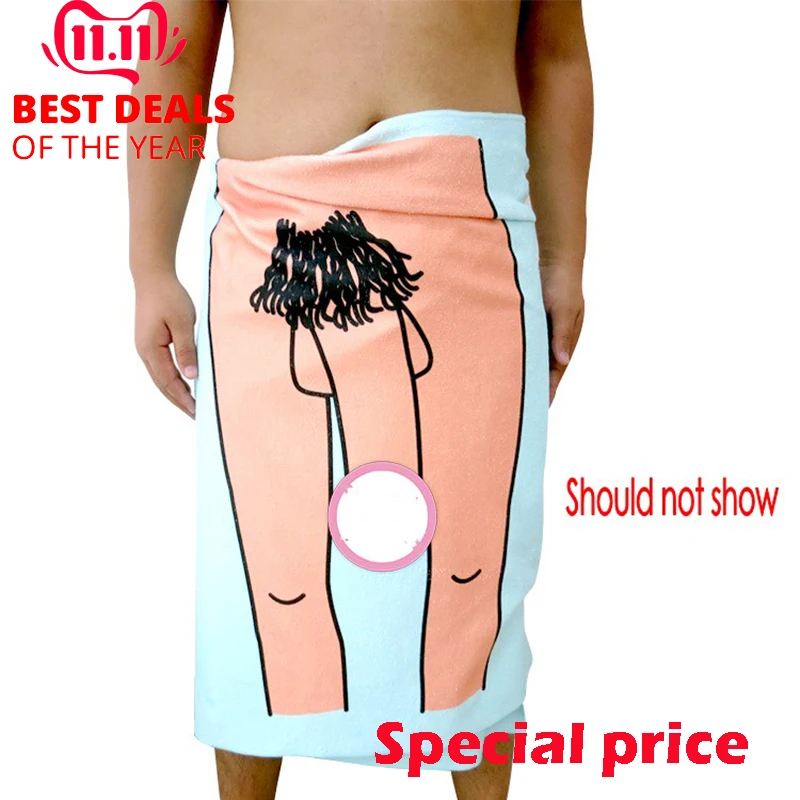 Сексуальное мужское банное полотенце из микрофибры с мультяшным рисунком, забавное креативное полотенце с принтом для ванной комнаты, для путешествий и спорта, подарочные полотенца