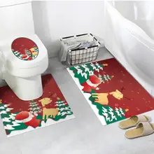 Санта Клаус Водонепроницаемая Ванная Комната Противоскользящая наклейка на унитаз Рождественский Декор