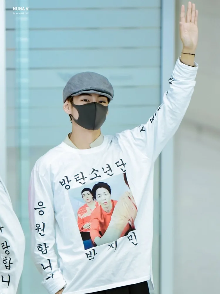 

kpop korean harajuku Autumn Winter oversized Long sleeve hoodie men women sweatshirt k-pop Bangtan boys jin suga tops pink coat