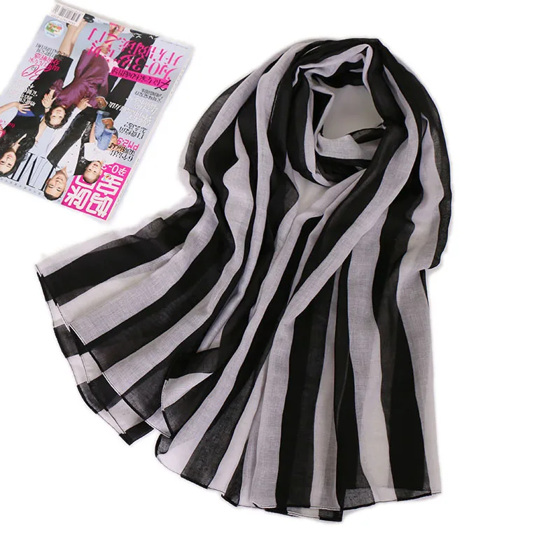 

New Korean fashion breathable cotton female scarf Bali yarn thin striped shawl wild wrap wig VS092 muslim dress hijabs