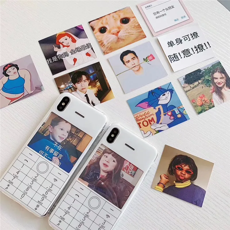 Transparent model business card phone case For iphone XS MAX XR X 7 8 6s 6plus ultra-thin TPU soft shell |