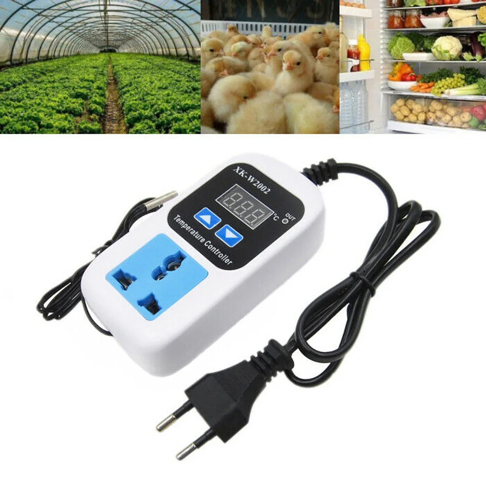 1* цифровой регулятор температуры гигростат переключатель розетка 110 V-220 V штекер прочный