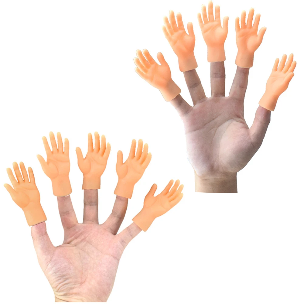 2 Stücke Lustige Simulation Links Rechts Mini Hände Fingerhülse Puppen Mode 
