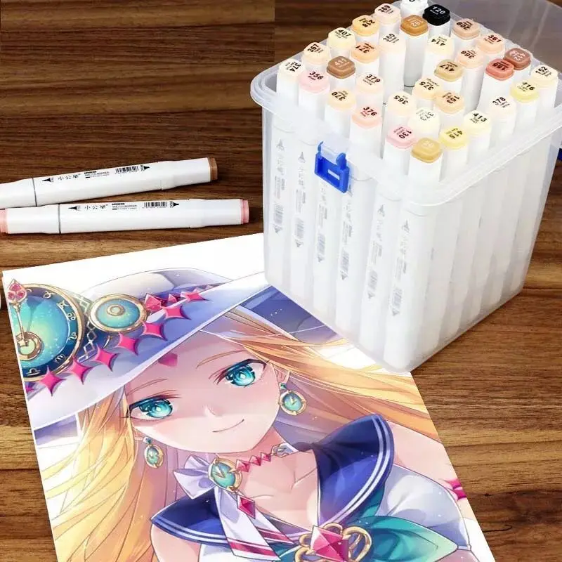 

36 Skin Colors double head art marker alcohol oily marker pen anime Student Hand Painting Design Brush Pen suit Art Supplies