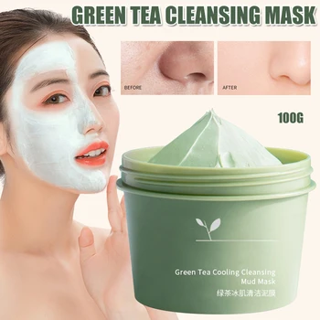 

Wholesale Smearing Moisturizing Cleansing Face Cover Green Tea Cooling Cleansing Mud High Quality Women M3