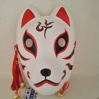

Japanese Style PVC Masks Full Face Hand Painted Naruto Hatake Kakashi Cosplay Kitsune Fox Mask Party Props Supplies