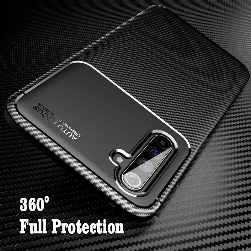 Чехол из углеродного волокна для Realme X50 2 3 5 5s 5i Q 6 U1 C1 C2 C3 XT X2 Pro X Lite|Бамперы| |