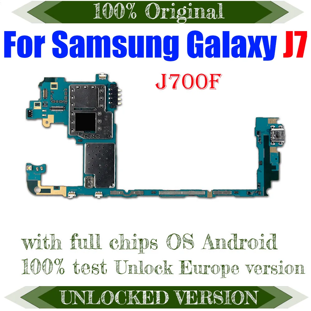 100 Original unlocked for Samsung Galaxy J7 J700F Motherboard