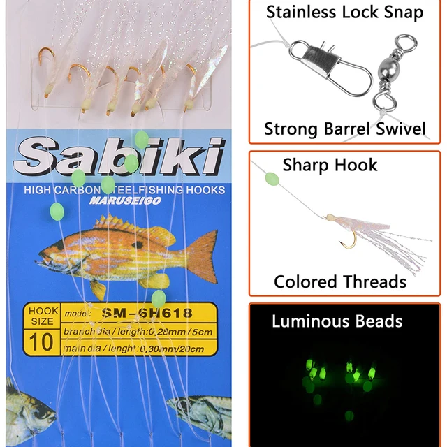 Sabiki Rig For Mackerel Fishing Lures For Freshwater JSHANMEI