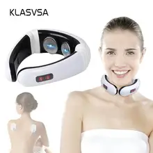 KLASVSA электроды подушечки импульсный шейный массажер для шеи акупунктурный стимулятор проволока Tens физиотерапия устройство забота о здоровье мышц