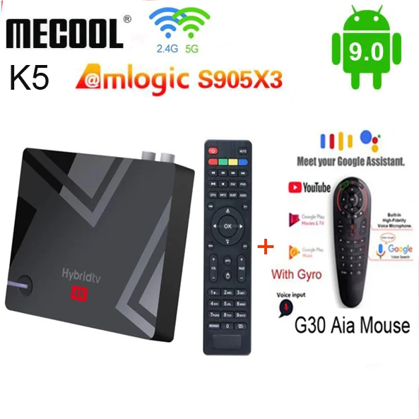 Приставка Смарт-ТВ Mecool K5 Amlogic S905X3 Android 2 4 + 16 ГБ ГГц | Электроника