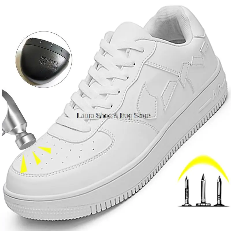 Men Safety Shoes Fashion Work Sneakers 