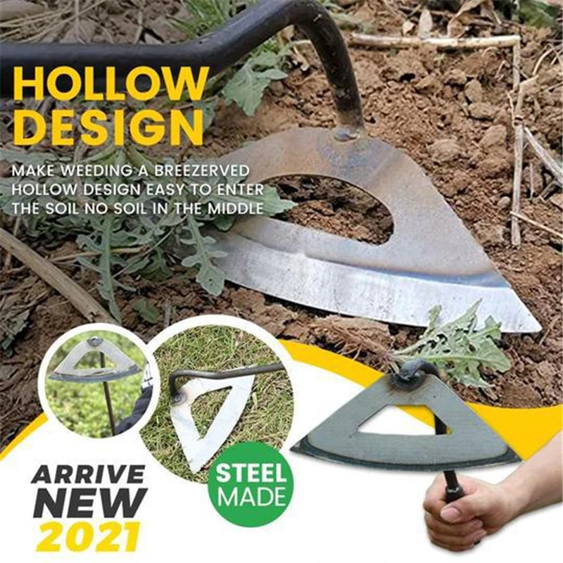Full manganese steel gardening hand-held hollow small hoe for weeding and  gardening All-steel Hardened Hollow Hoe Dropshipping _ - AliExpress Mobile