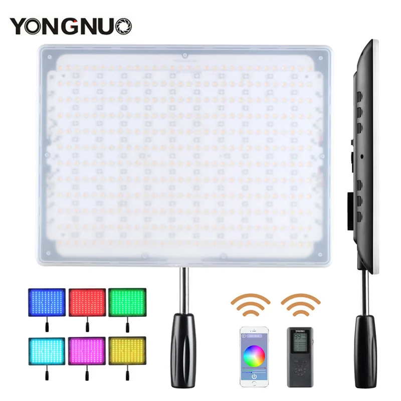  YONGNUO YN600 LED Video Light RGB Wireless Bluetooth Remote by Phone APP Adjustable Bicolor 3200K-5