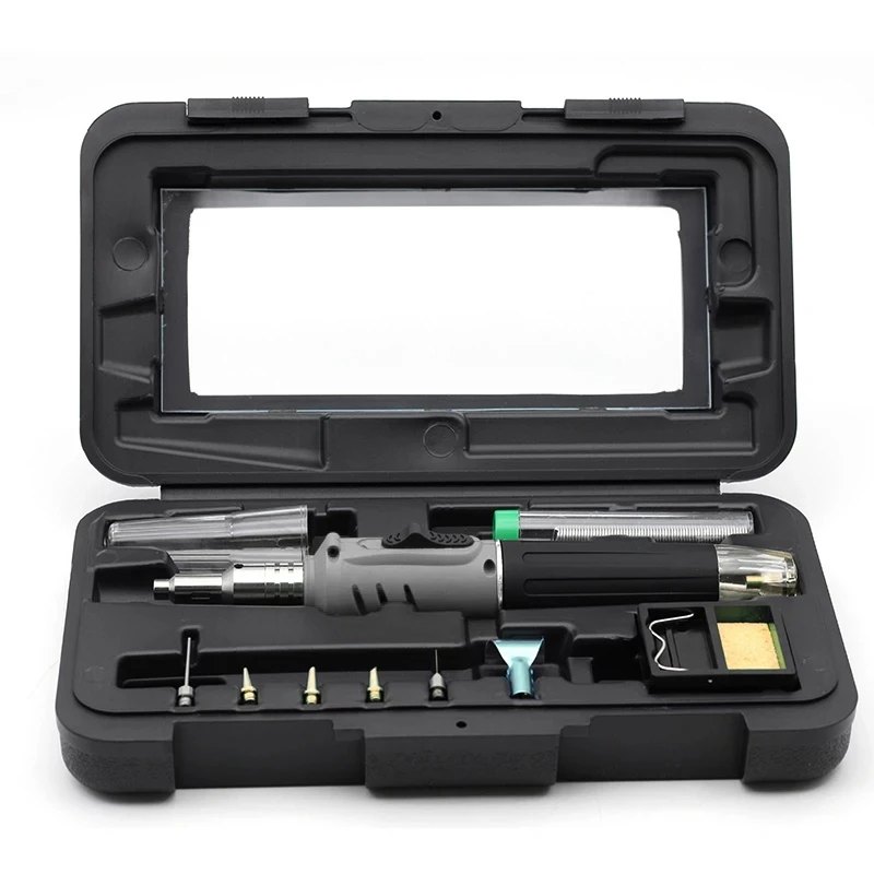 Details about   10 in 1 Pen-style Butane Gas Soldering Iron Set 26ml Welding Torch Kit Grey X5S5 