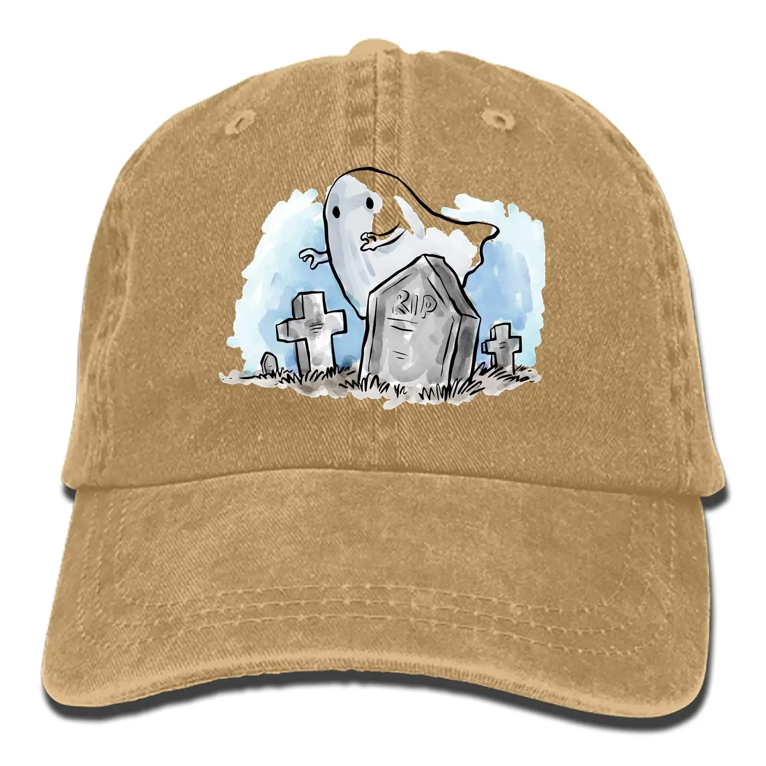 Жуткая Джинсовая Шляпа с привидениями, Регулируемая Мужская Повседневная Бейсболка