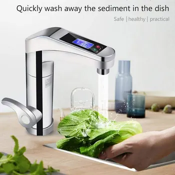 

LED Electric Faucet Tap Hot Water Heater Instant Hot Cold Water Faucet Bathroom Kitchen Heating Supplies 220V Grifo electrico