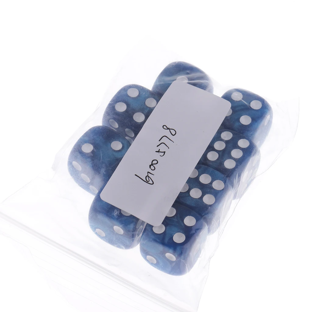 10 Pieces Plastic 6-sided Digital Dice D6 for Party Bar Table Game Accessory Gaming Dice Birthday Parties Board Game