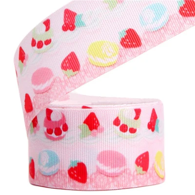 D 5 ярдов кекс мороженое, еда напечатанные Grosgrain ленты сделай сам, поделки ручной работы шитье украшения из ткани материалов - Цвет: D