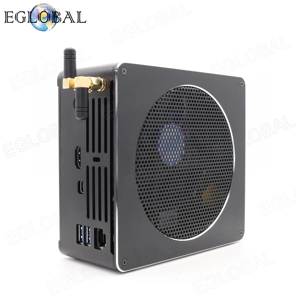  Eglobal Gaming Mini PC 2 SODIMM DDR4 up to 64GB Intel Core i9/i7/i5 Cooling Fan Mini Computer Type-