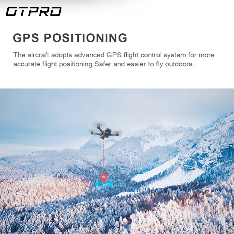 Складной мини Дрон OTPRO Радиоуправляемый квадрокоптер с камерой 4K UHD 1080P GPS 5 8G 1 км RTF