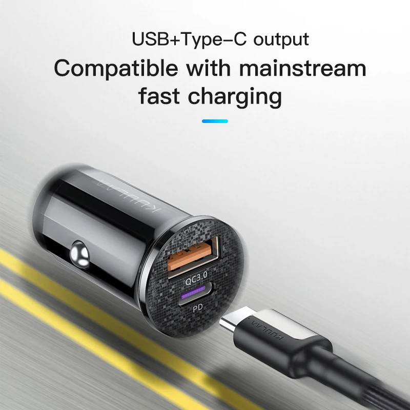KUULAA Quick Charge 4,0 48 Вт QC PD 3,0 Автомобильное зарядное устройство для samsung S10 9 Быстрая автомобильная зарядка для Xiaomi iPhone usb ЗУ для мобильного телефона