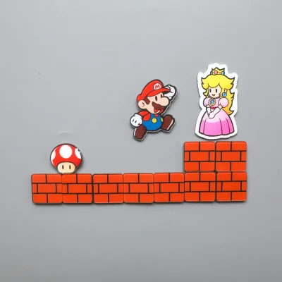 1/12 Pcs Super Mario Fridge Sticker Child Student Birthday Gift Fridge Sticker Message Sticker Sticker Home Decoration - Цвет: 12 Pcs