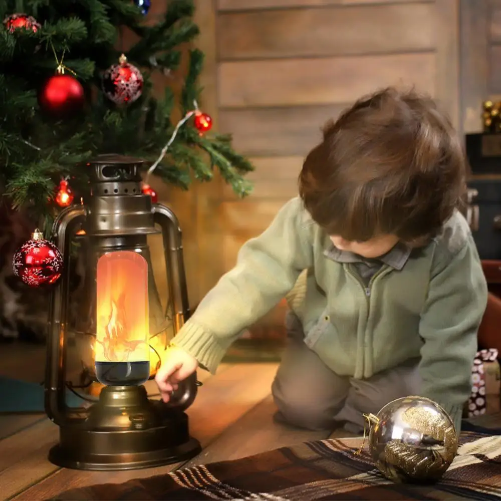 B125x40YellowLight 2020E27 Led Flame Lamps LED Bulbs Fire Effect Light Bulb Led Fire Bulb Effect Flickering Emulation Flame Lamp Christmas Decorate - Испускаемый цвет: B125x40YellowLight