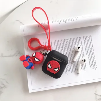 

Marvel Pattern Wireless Bluetooth Headset Soft Silicone Case DIY Apple Airpods Charging Case Cover