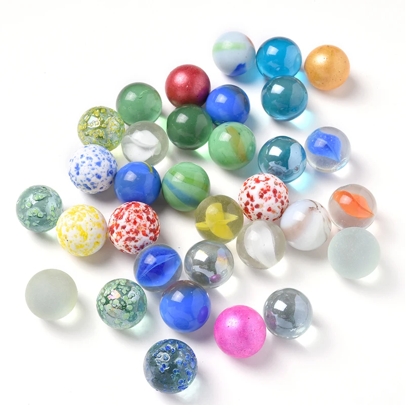 10/20/50/100pcs Glass Ball 16 Mm Cream Console Game Pinball Machine Cattle Small Marbles Pat Toys Parent-child Machine Beads 2
