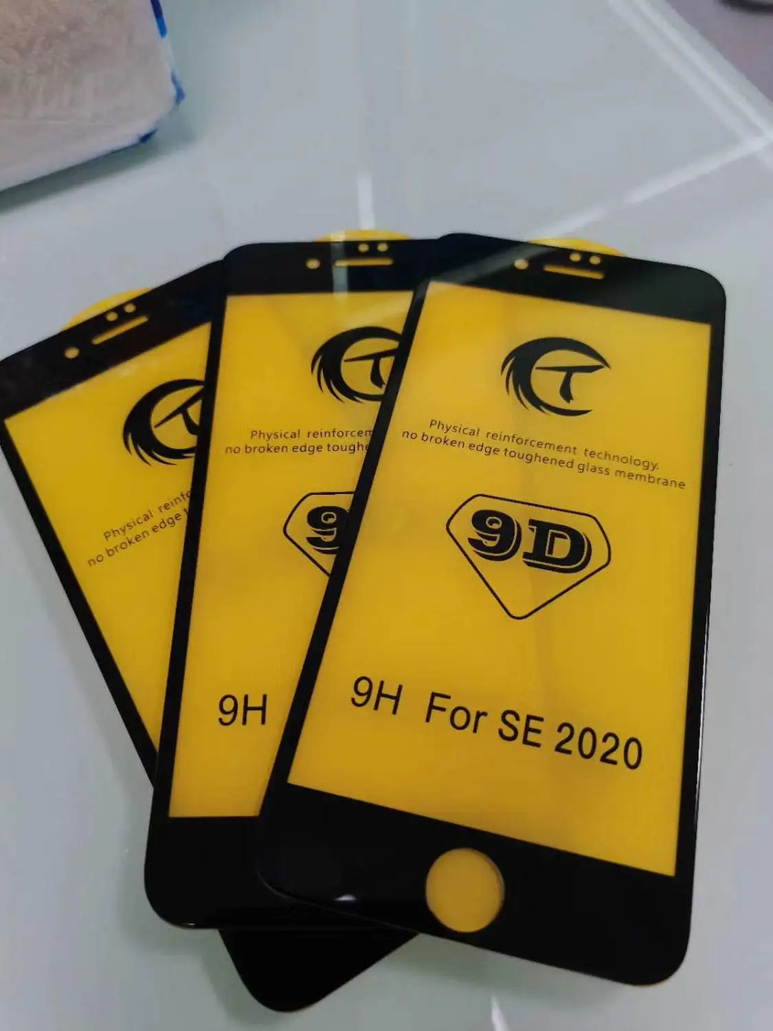 10pcs For iPhone SE 2020 9D Screen Protector For iPhone XR X XS Max 7 8 Plus Camera Len Film Tempered Glass SE