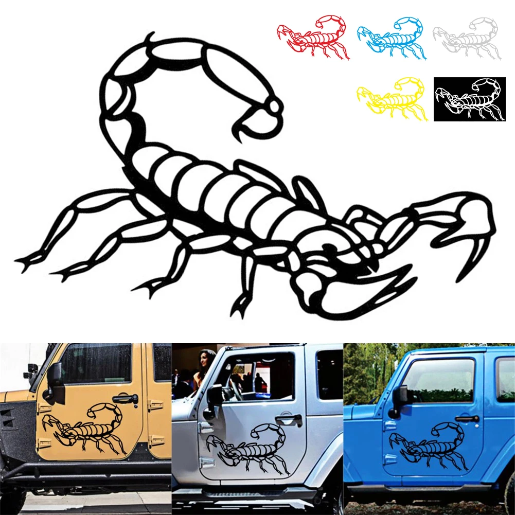 2Ppcs Waterproof Car Stickers Scorpion Totem Auto Body Sticker Decals Engine Hood Vinyl Graphics Exterior Accessories | Автомобили и
