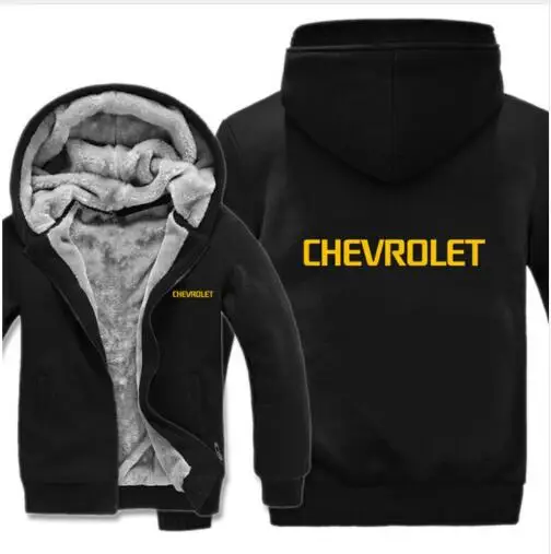 Chevrolet толстовки Мужская куртка зима высокое качество для мужчин повседневная шерстяная подкладка флис Chevrolet свитера с логотипами Толстовка - Цвет: 11
