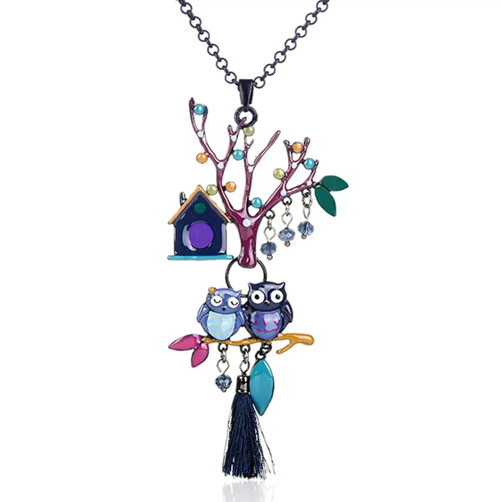 D& Rui, ювелирное изделие, Пара птиц, дерево, массивное ожерелье, s& Кулоны, модный воротник, женское ожерелье,,, подарки на день рождения, хит
