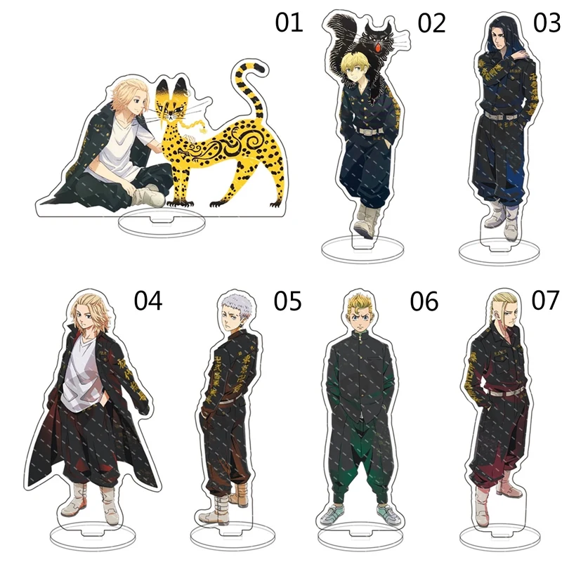 Anime Tokyo Revengers Acrylic Figure Stand Manjiro Ken Takemichi Hinata Atsushi Kimono Cosplay Model Plate Desk Decor Fans Gift |