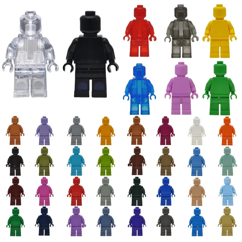 Doll Mini Figure Building Blocks Sets Blank Solid Color Figures Without Prints Photo Frame Decors Toys Kids DIY Gift Toy | Игрушки и