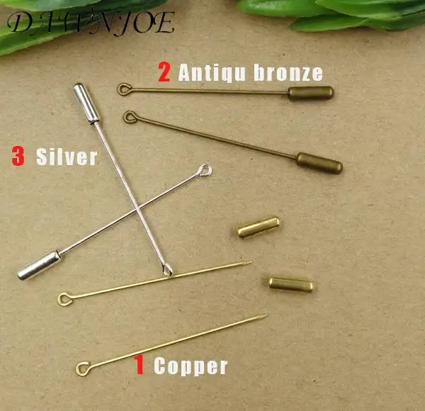 10 шт./лот 7 цветов Медная брошь в поисках воротника булавка для самостоятельного