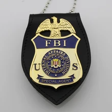 США с надписью ФБР(FBI)-внутренний Отдел по связям с специального агента cia-Реплика фильм задней частью штыря с зажимом для крепления к поясному ремню кожи с ремнем через плечо