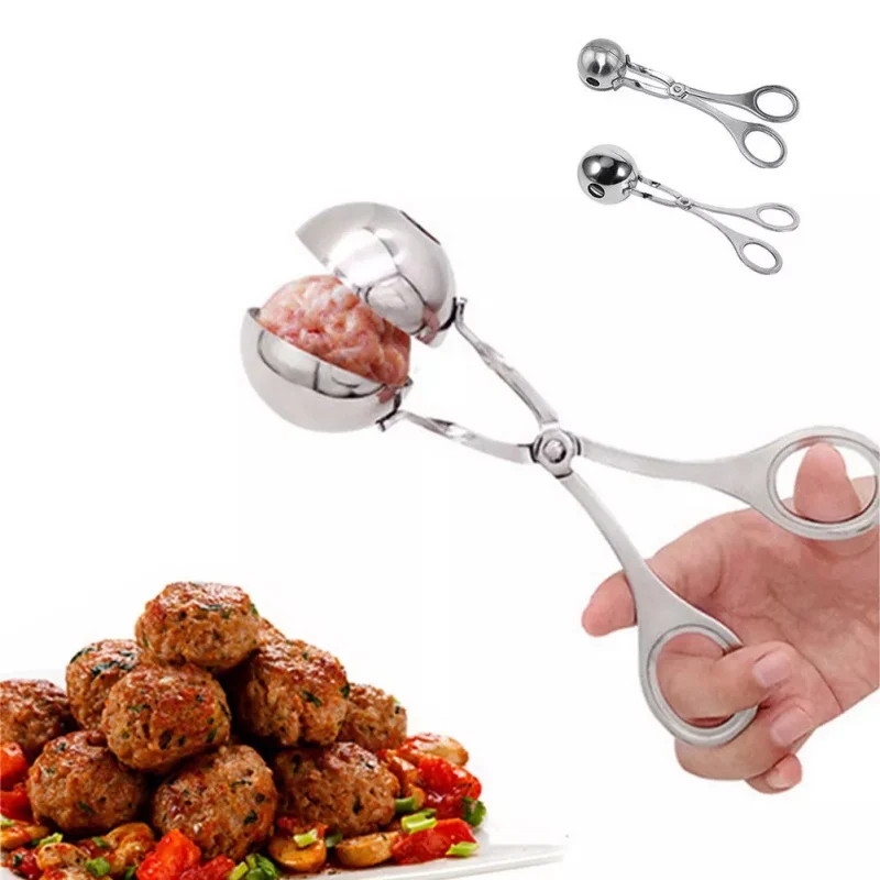 Бытовая Meatball Maker форма из нержавеющей стали для фрикаделек клип DIY рисовое мясо рыбы шаровая форма ложечка для фрикаделек