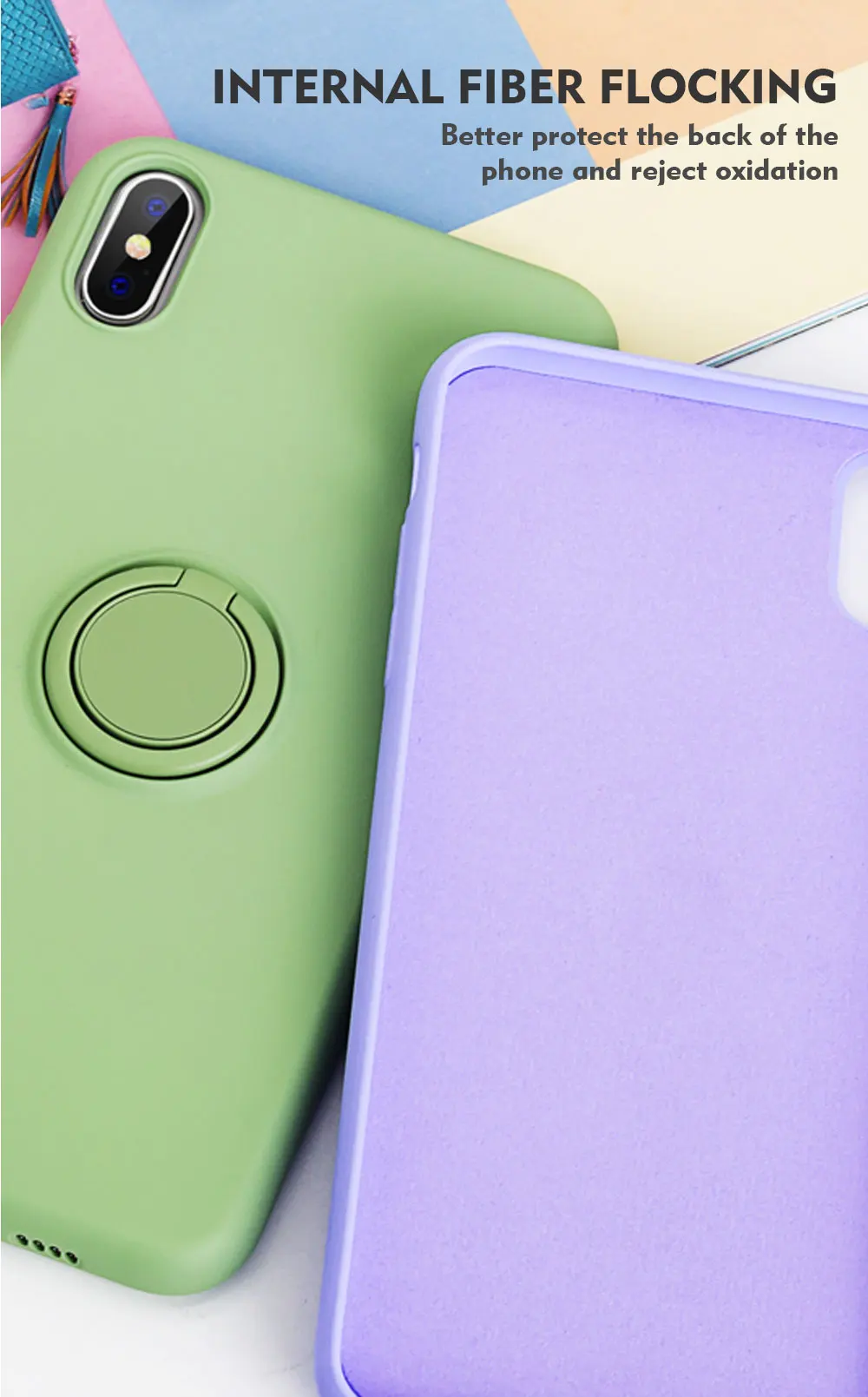 Для iPhone XR чехол силиконовый жидкий силиконовый чехол с кольцом-держателем противоударный чехол для телефона для iPhone X XS Max 8 Plus 7 6 6S 8 Plus 11 Pro 7plus подставка для пальцев аксессуары