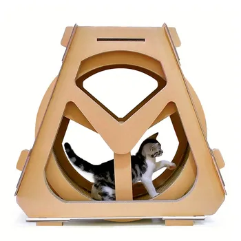 

Pet Furniture Waterwheel Cat Climber treadmill ferris wheel Corrugated paper scratch cardboard grab crawling shelf rotation