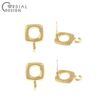 

Cordial Design 100Pcs 10*15MM Jewelry Accessories/Earring Findings/Square Shape/Hand Made/DIY Parts/Earrings Stud/Jewelry Making