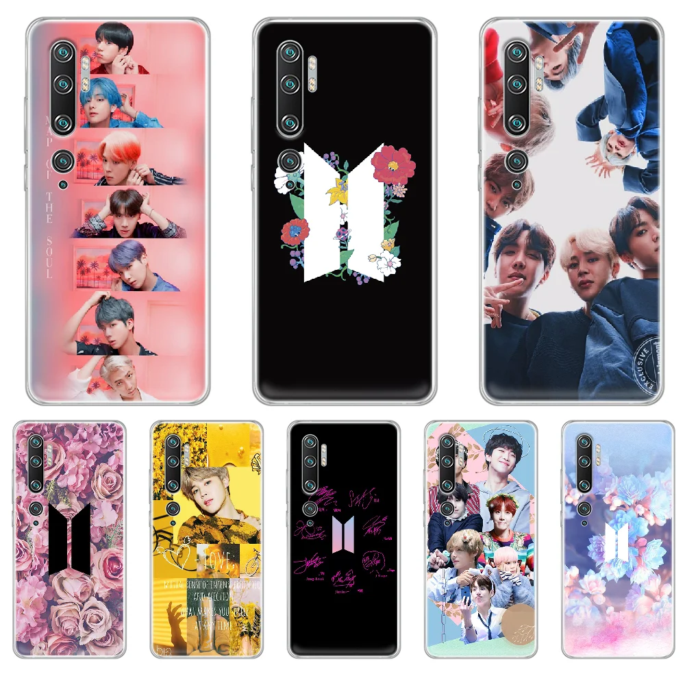 kpop Korea band Bangtan--Boys Phone Case cover hull For XIAOMI MI 3 4 5 5X 8 9 10 se max pro a2 9T note lite transparent Etui | Мобильные