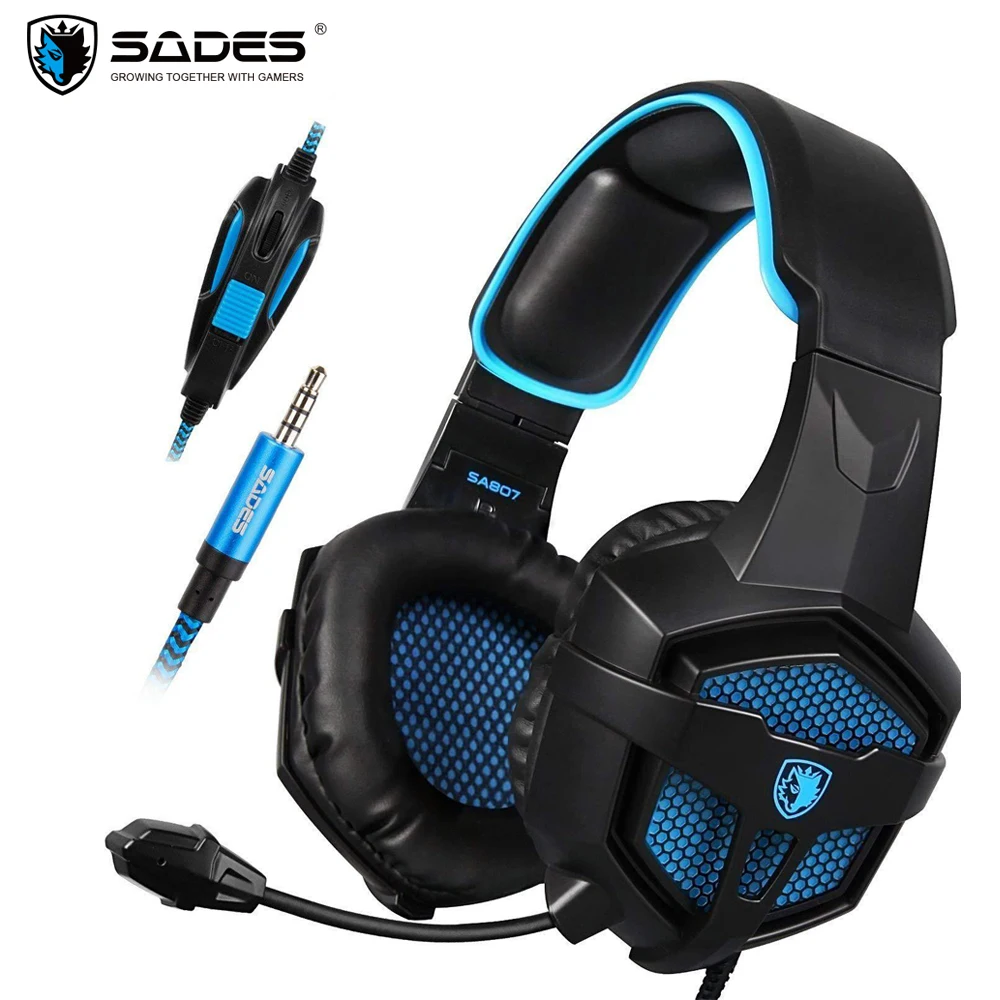 SADES SA807 3 5 мм Игровые наушники с микрофоном стерео глубокий бас для портативных ПК
