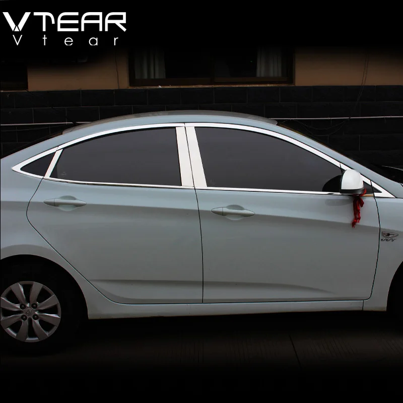 Vtear хром хендай солярис для hyundai Solaris оконная отделка крышка наружный корпус