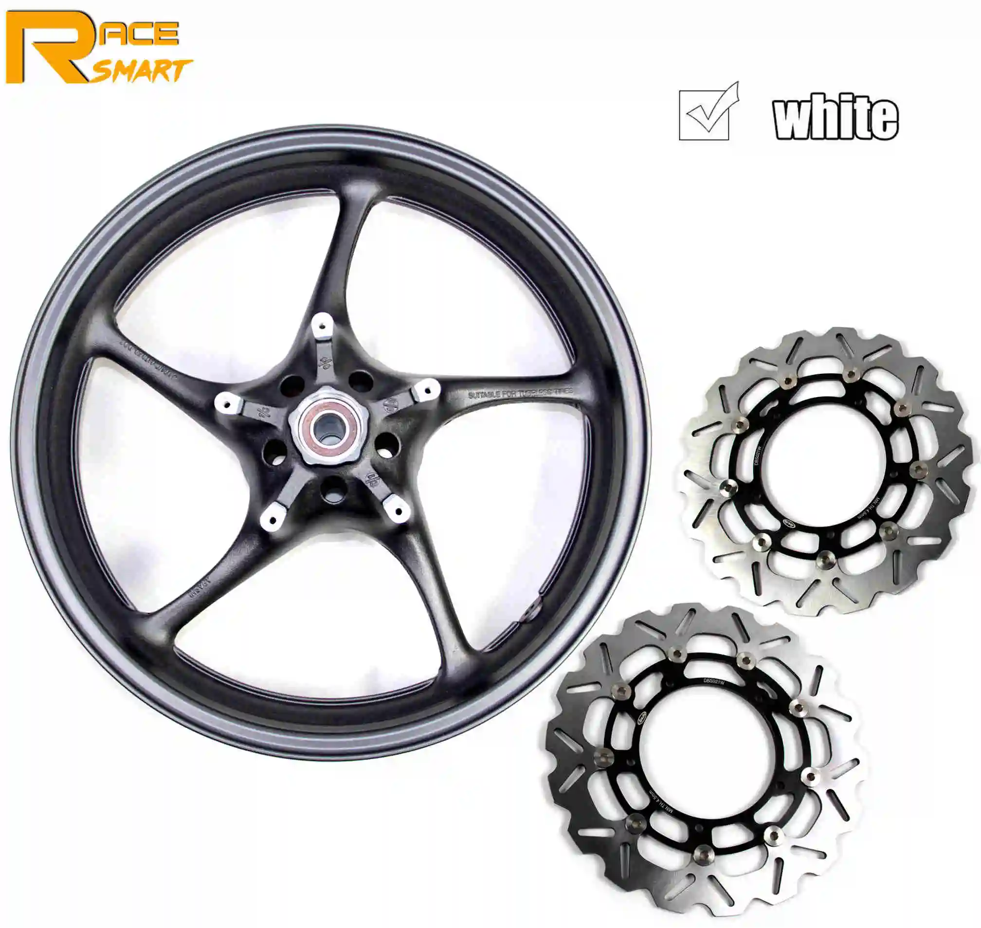 Обода колеса тормозной диск для YAMAHA R6 2006-2012 передние колеса обода R 6 2007 2008 2009 2010 2011 аксессуары для мотоциклов - Цвет: White wheel rim