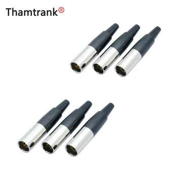 

1pc High Quality Mini XLR 3 4 5 Pin Male Plug Small XLR Audio Microphone Connector for MIC Soldering Straight