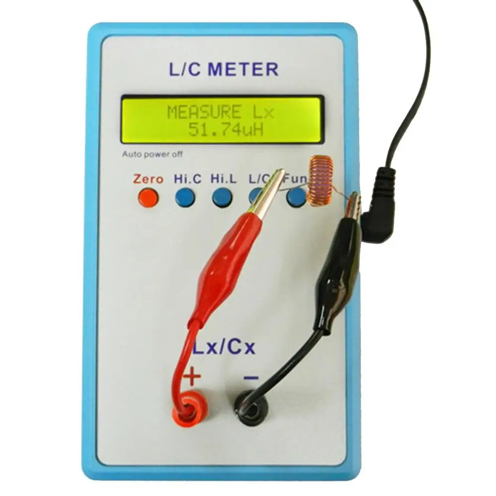 

Digital LCD Capacitance LC Meter LC200A Inductive Inductance Tester Inductor Capacitor Table 1pF-100mF 1uH-100H with Test Clip