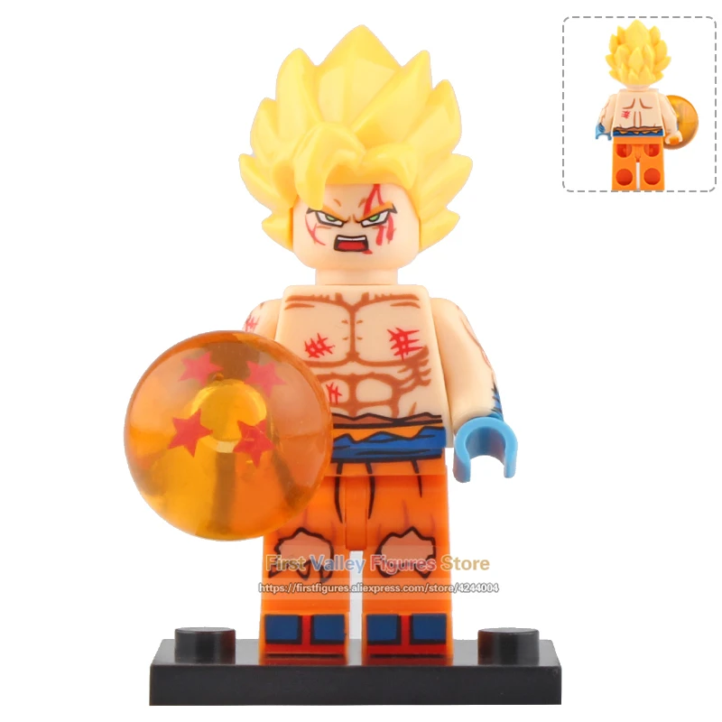 80 шт. Dragon Ball фигурки строительные блоки Chichi Son Goku Gogeta Vegeta tien shinhan аниме игрушки для детей KT1011